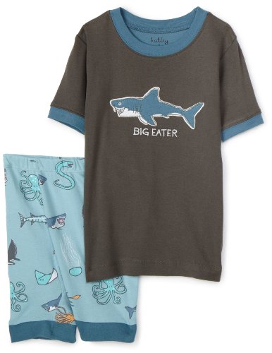 Hatley Boys â€œShark Beachâ€ Short P.J. Set,Multi