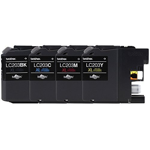 Brother LC203 Ink Cartridge ( Black,Cyan,Magenta,Yellow , 4-Pack )