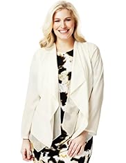 Plus Open Front Waterfall Tailored Jacket