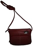 Women's Tignanello Purse Handbag Leather Perfect Body East/West Organizer X-Body Glam Red