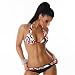 Eleganter Push - Up Triangel - Bikini in weiss - rot Gr. 34