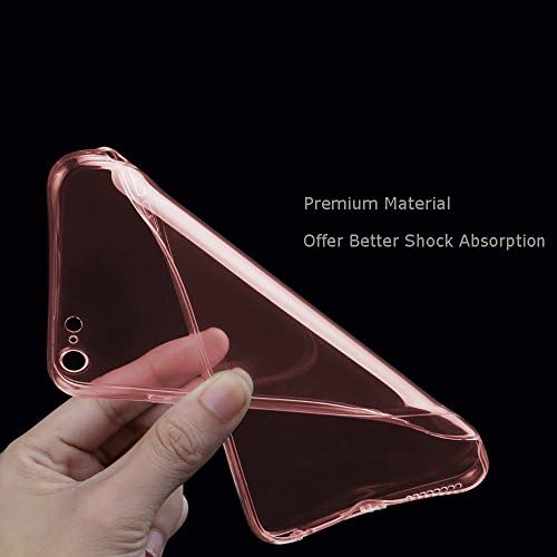 iPhone 6S Plus Case, BESTKIN™ Premium Silicone Crystal Clear Protective Cases with Dust Plug for iPhone 6 Plus / iPhone 6S Plus, Rose Gold