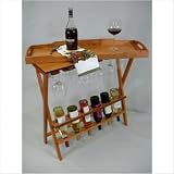 Portable Wood Wine Rack System Honey Oak - Rosi