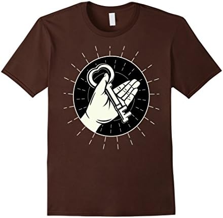 Men's Key Of Life T-Shirt Medium Brown