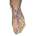 Lavender Barefoot Sandals Beach Wedding Beaded Anklet with Starfish and Real Seashells - Set of 2