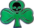 Mens SHAMROCK SKULL Punk Rock Metal Belt Buckle
