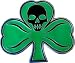 Mens SHAMROCK SKULL Punk Rock Metal Belt Buckle