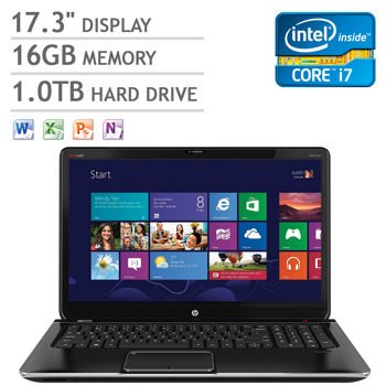 HP ENVY dv7t Quad Edition i7-3840QM; 1TB HD; 16GB Memory; Windows 8 64 laptop