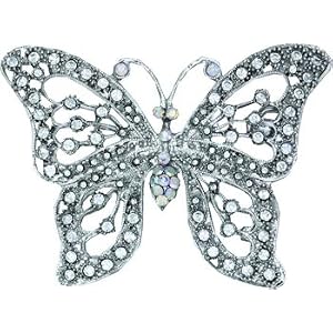 Fashionable and Stylish Rhinestone Studded Butterfly Belt Buckle for Women