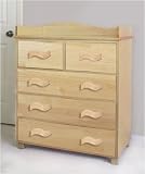Natural Wooden Birch 5-Drawer Chest