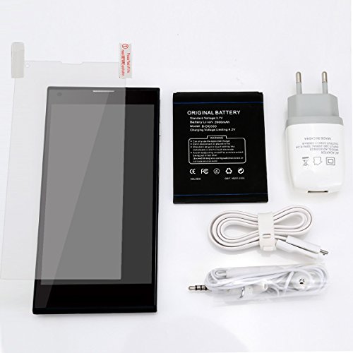 DOOGEE DG550 Smartphone Mobilephone Unlocked Cell Phone Mtk6592 Octa Core 1.7ghz Processor, 5.5inch Hd OGS Ips,android 4.2.9,wcdma 3g (Hsdpa 21mbps,hsupa 5.76mbps), Support Wifi Ap,main Camera 8.0mp Af with Flash Led (Sw13.0mp),sub Camera 2.0mp (Sw 5.0mp),support 24 Kinds of Languages (Black)