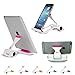 SIME-ON: Phone and Tablet Stand, Desk Holder Compatible with iPhone, iPad (Mini), Samsung Devices, Universal, Portable, Adjustable Multi-Angle - Pink