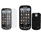iNcido Brand Samsung Intercept Moment 2 M910 Combo Rubber Feel Black Protec ....