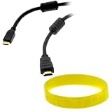 Buy GTMax 6FT Mini HDMI to HDMI M M + Wristband for HD Camera and Camcorder TV-Out...