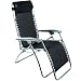 Azuma Zero Gravity Reclining Garden Relaxer Sun Lounge Chair - Black