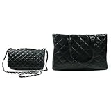 LD03 Quilted Black Leatherette Handbag Tote W/clutch Set 419dtQ6Iy5L. SL160 LD03 Quilted Black Leatherette Handbag Tote W/clutch Set