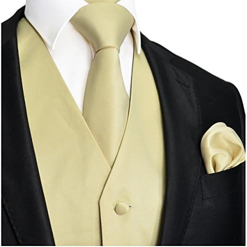 Solid Sand Tuxedo Vest Set