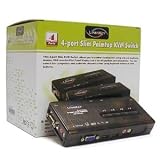 Linkskey LKU-S04ASK KVM Switch - 4-Port, USB, Audio, with Cables