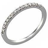 14K White Gold Retro Style Slim Diamond Wedding Band