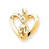14k AA Diamond Cross Pendant