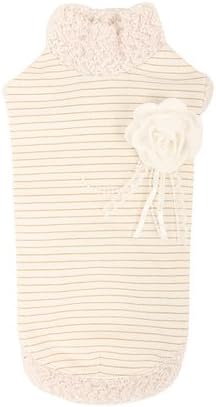 CATSPIA Shannon Round Neck Shirt for Cats and Small Animals, Medium, Ivory