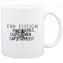 Mug White " Fan Fiction is for girls, cause men can't handle it " Hobbies