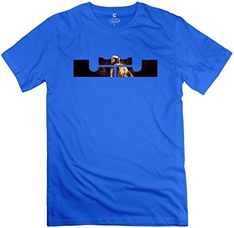 JIEN Men's Lebron James Easter King Logo T-shirt M RoyalBlue