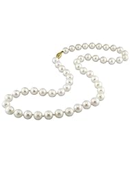14K Yellow Gold 5.5-6mm Cultured Akoya Pearl Necklace