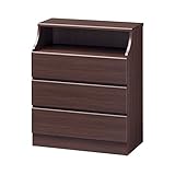 木製シンプルチェスト/タンス ブラウン 【CHESCA】チェスカ