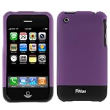 GTMax Purple Black Rubberized Slider Hard Cover Case for Apple Iphone 3Gs 3G S, 3G... by