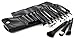 Glow 12 makeup brushes set (12 make up brush set with faux leather case, Black)