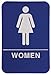 Women Restroom Sign Blue/White - ADA