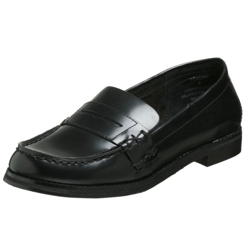 Steve Madden Women's Loaferr Penny Loafer,Black Leather,6 M US
