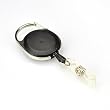 10 Pack, Oval Translucent Black Carabiner. ID/Name/Badge Holder. 30'' Retractable Cord.