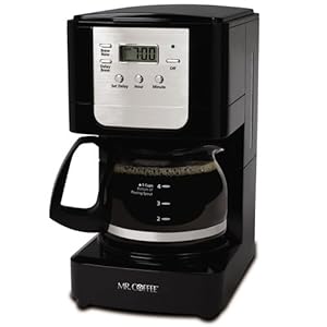 Mr. Coffee JWX3 5-Cup Programmable Coffeemaker Black