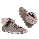 Damen Schuhe, STIEFELETTEN, FREIZEITSCHUHE SCHNÜR BOOTS, CL169-1, Synthetik in hochwertiger Leder Optik, Khaki, Gr 36