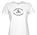 KANN ICH AUCH?MACH' ICH ABER NICHT SKI Girlie-Shirt Weiss L