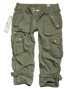 Ladies Chelsea Shorts Damen 3/4 Hose oliv