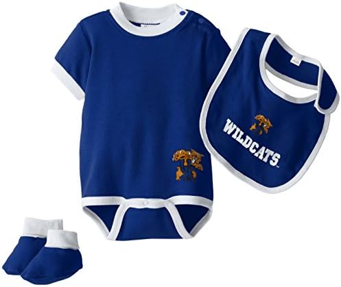NCAA Infant/Toddler Boys' Kentucky Wildcats Bib & Bootie Set (Royal, 6/9 Months)