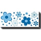 Blue Fun Flower Dry Rub Transfers