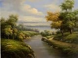 Hand Painted Oil Painting on Canvas / stock # 1866