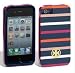 Tory Burch Navy Pink Classic Stripes iPhone 4/4S Hardshell Case