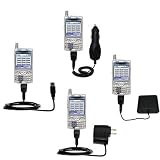Road Warrior Kit for the Sprint Treo 650 includes a Car & Wall Charger AND USB cable AND Battery Extender - Gomadic Brand w/ TipExchange Technology