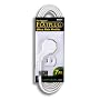 TRC 90501-10 Flatplug 16/2-Inch 7-Foot Ultra Thin Profile 2-Wire Cord, White