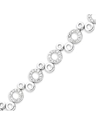 Sterling Silver CZ Bracelet - 7.5 Inch