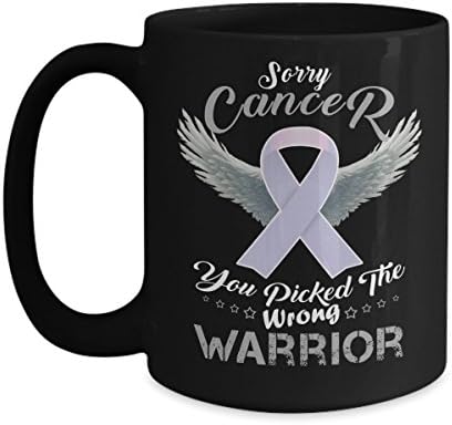 Lung Cancer Cups Sorry Cancer You Picked The Wrong Warrior Cancer Coffee Mug (15oz)