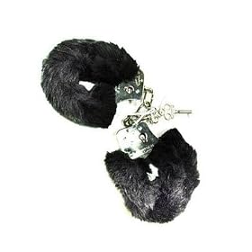 Black Fur Handcuffs