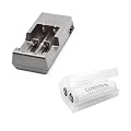 Mertrado / WEISS -MORE POWER+ MultiCharger f�r 3.7V Li-Ion Akkus / CGR18650CG / LIC18650P2.25 / CR123 / 18650 + 2x WEISS Li-Ion 18650 Akku 2250 mAh