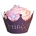 Paper Orchid Princess Crown Cupcake Wrapper Purple, Set of 12
