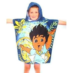 Kids Go Diego Go! Poncho/Towcho beach towel